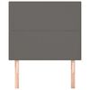 vidaXL Vzglavje postelje sivo 100x5x118/128 cm umetno usnje