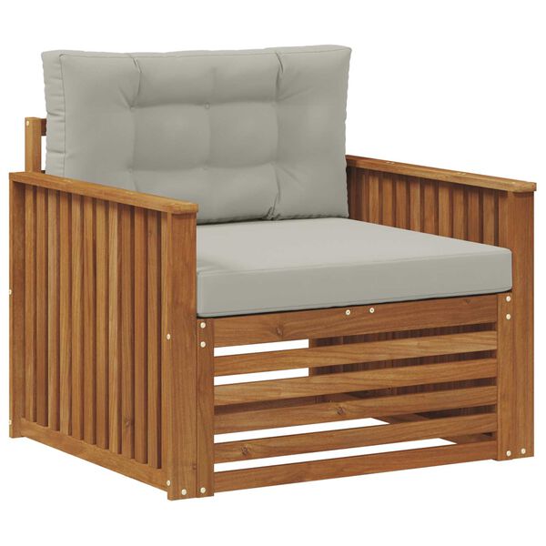 vidaXL Zunanja garnitura za sedenje Masivno akacijevo les in poliester