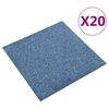 vidaXL Preproga 20 pcs Modra 50 x 50 cm 100% polipropilen