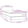 vidaXL Box spring postelja z vzmetnico LED temno zelena 100x220 cm žamet