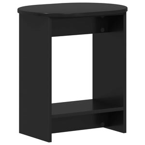vidaXL Stranska miza Črna 50 x 39,5 x 55 cm Inženirski les