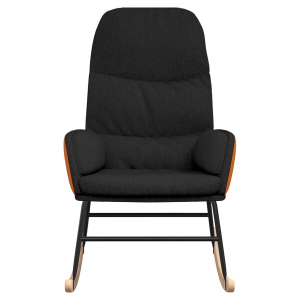 vidaXL Gugalni stol črno blago