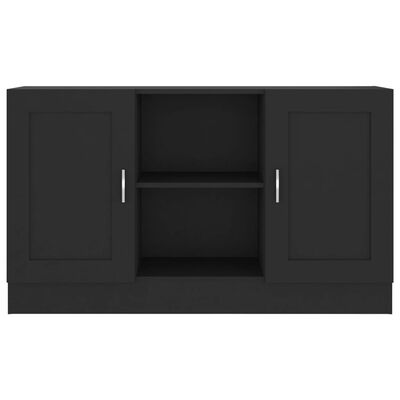 vidaXL Komoda črna 120x30,5x70 cm iverna plošča