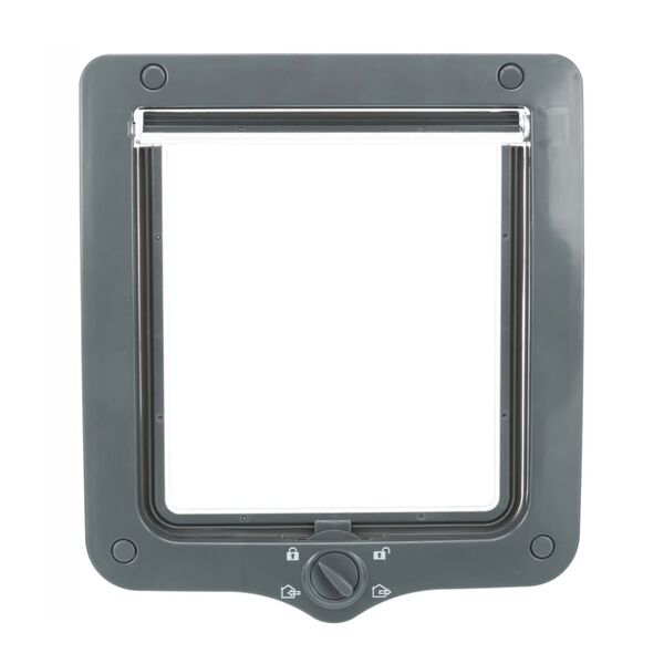 TRIXIE 4-smerna mačja loputa XXL s tunelom siva