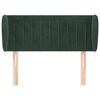 vidaXL Vzglavje z u&scaron;esi temno zeleno 83x23x78/88 cm žamet