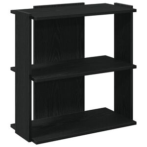 vidaXL Knjižna omara 3-nadstropna črna 60x30x60 cm inženirski les