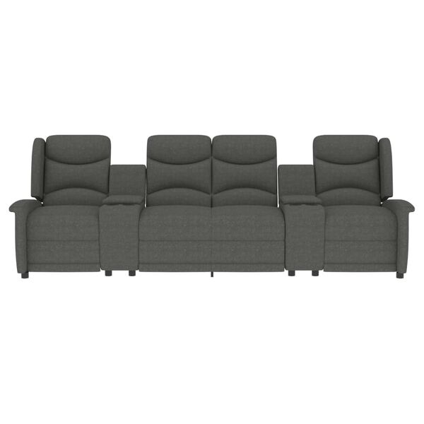 vidaXL Masažni štirised z držali za skodelico svetlo siv