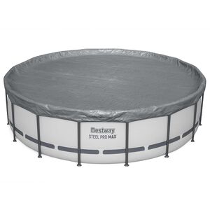 Bestway Pokrov za bazen 1 &Oslash;6,71 m Okrogla Poliester Siva for
