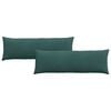 vidaXL Blazine za kavč 2 pcs Temno zelena 120 x 40 cm Žametna tkanina