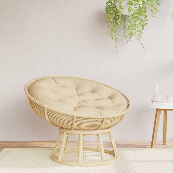 vidaXL Okrogla blazina bež &Oslash; 100 x 11 cm oxford tkanina