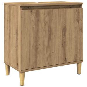vidaXL Omarica za umivalnik artisan hrast 58x33x60 cm inženirski les