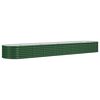 vidaXL Visoka greda iz cinkanega jekla 368x80x36 cm zelena