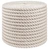 vidaXL Vrv iz jute 12 mm Bela 100% Tossa jute
