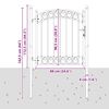 vidaXL Ograjna vrata Emmen z obokanim vrhom jeklo 100x98,5 cm črna