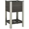 vidaXL Visoka greda s polico 50x50x90 cm WPC siva