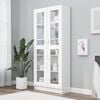 vidaXL Vitrina bela 82,5x30,5x185 cm iverna plo&scaron;ča