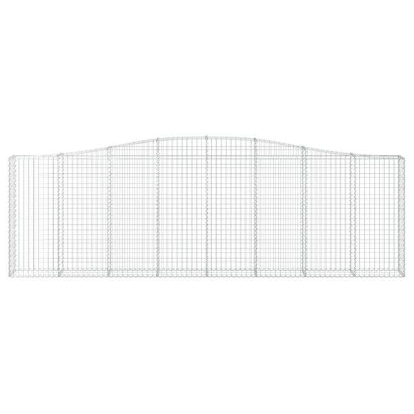 vidaXL Obokane gabion košare 5 kosov 400x30x120/140cm pocinkano železo