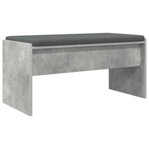 vidaXL Haldna klop z blazino Betonsko siva 83 x 38 x 40 cm