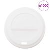 vidaXL Papirnati pokrovčki za kavne skodelice &Oslash; 90 mm 12 oz in 16 oz 1000 kosov beli plastični