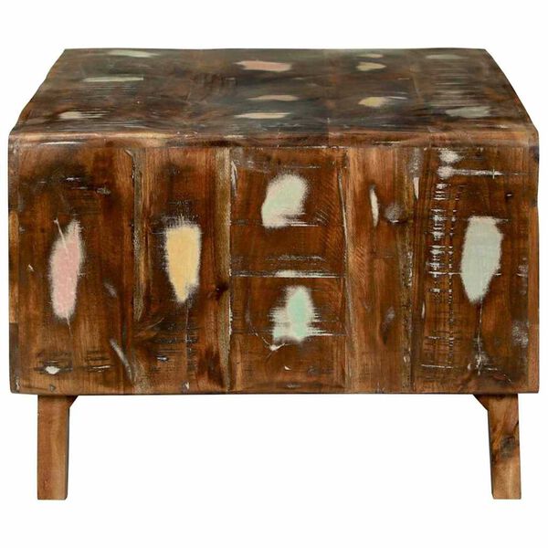 vidaXL Klubska miza večbarvno 90 x 50 x 35 cm Trdna obnovljena les