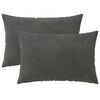 vidaXL Prevleka za blazino 2 pcs HEERLEN Temno siva 40 x 60 cm Žamet