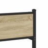 vidaXL Kovinski posteljni okvir brez vzmetnice sonoma hrast 150x200 cm