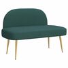 vidaXL Oblazinjena klop z naslonom Temno zelena 110 x 60 x 76 cm