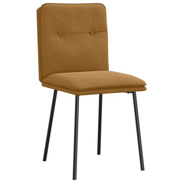 vidaXL Jedilni stoli 2 kosa rjav žamet