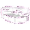 vidaXL Knjižna postelja brez vzmetnice 90x190 cm trdna borovina