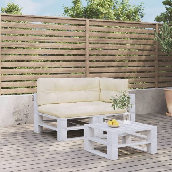 vidaXL Blazine za palete 3 kosi krem blago