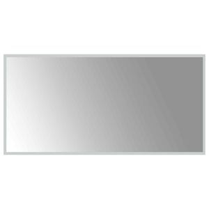 vidaXL LED kopalni&scaron;ko ogledalo z ogledalom Transparentno 100 x 50 cm
