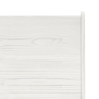 vidaXL Kotna klop 151 cm trdna borovina bela