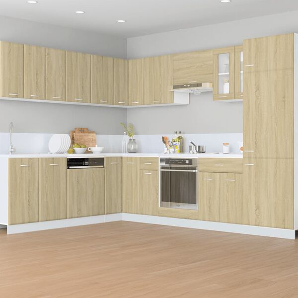 vidaXL Omara za hladilnik &ldquo;Lyon&rdquo; sonoma hrast 60x57x207 cm