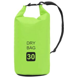vidaXL Torba Dry Bag zelena 30 L PVC