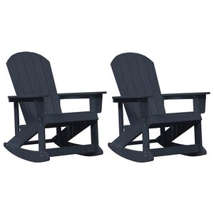vidaXL Adirondack gugalniki 2 pcs Temno modra HDPE
