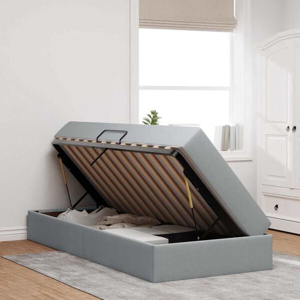 vidaXL Postelja z dodatnim prostorom za shranjevanje in vzmetnico
