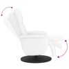 vidaXL Naslanjač z naslonom za noge belo umetno usnje
