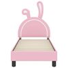 vidaXL Posteljica za malčke z vzglavjem Roza 70 x 140 cm PU