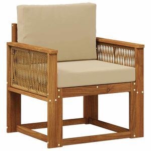 vidaXL Srednji zunanji kavč Masiven les akacije Naravna