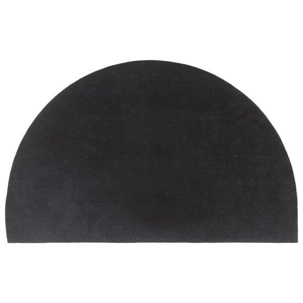 vidaXL Predpražnik temno siv polokrogel 50x80 cm kokosova vlakna