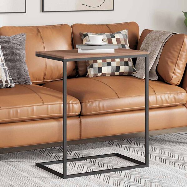 vidaXL Stranska mizica črna 55x35x66 cm konstruiran les