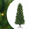 vidaXL Božično drevo med 300 LED z stojalom Zelena 240 cm PE