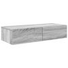 vidaXL Stenska polica s predali siva sonoma 80x33x17 cm inženirski les