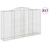 vidaXL Obokane gabion ko&scaron;are 17 kosi 300x50x180/180cm pocinkano železo