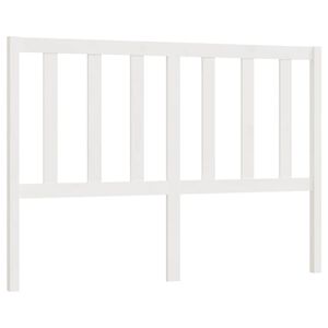 vidaXL Posteljno vzglavje belo 146x4x100 cm trdna borovina