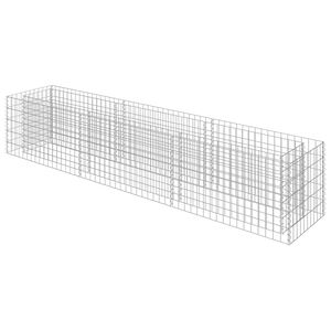 vidaXL Visoka greda gabion pocinkano jeklo 270x50x50 cm