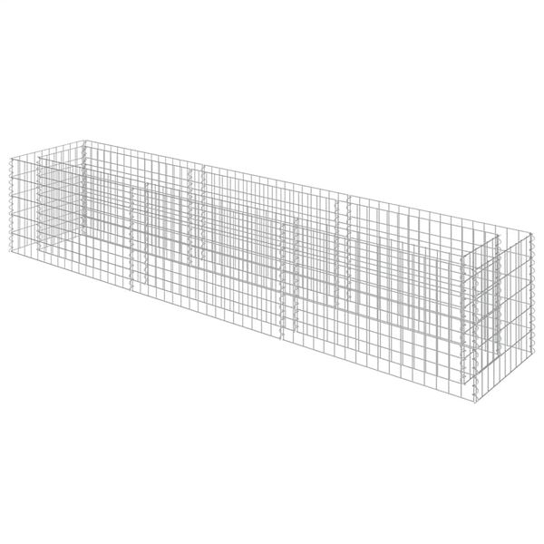 vidaXL Visoka greda gabion pocinkano jeklo 270x50x50 cm