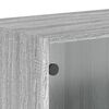 vidaXL Stenska omarica s steklenimi vrati siva sonoma 68,5x37x35 cm