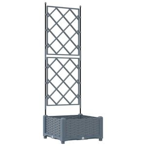 vidaXL Vrtni lonček Svetlo siva 40 x 40 x 125,5 cm PP