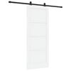 vidaXL Drsna vrata Bela in črna 83 x 202 cm Trdna borovina